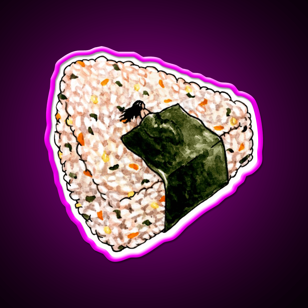 Onigiri Snooze Snack Food Led Neon Sign Rgb Color - Shineneon
