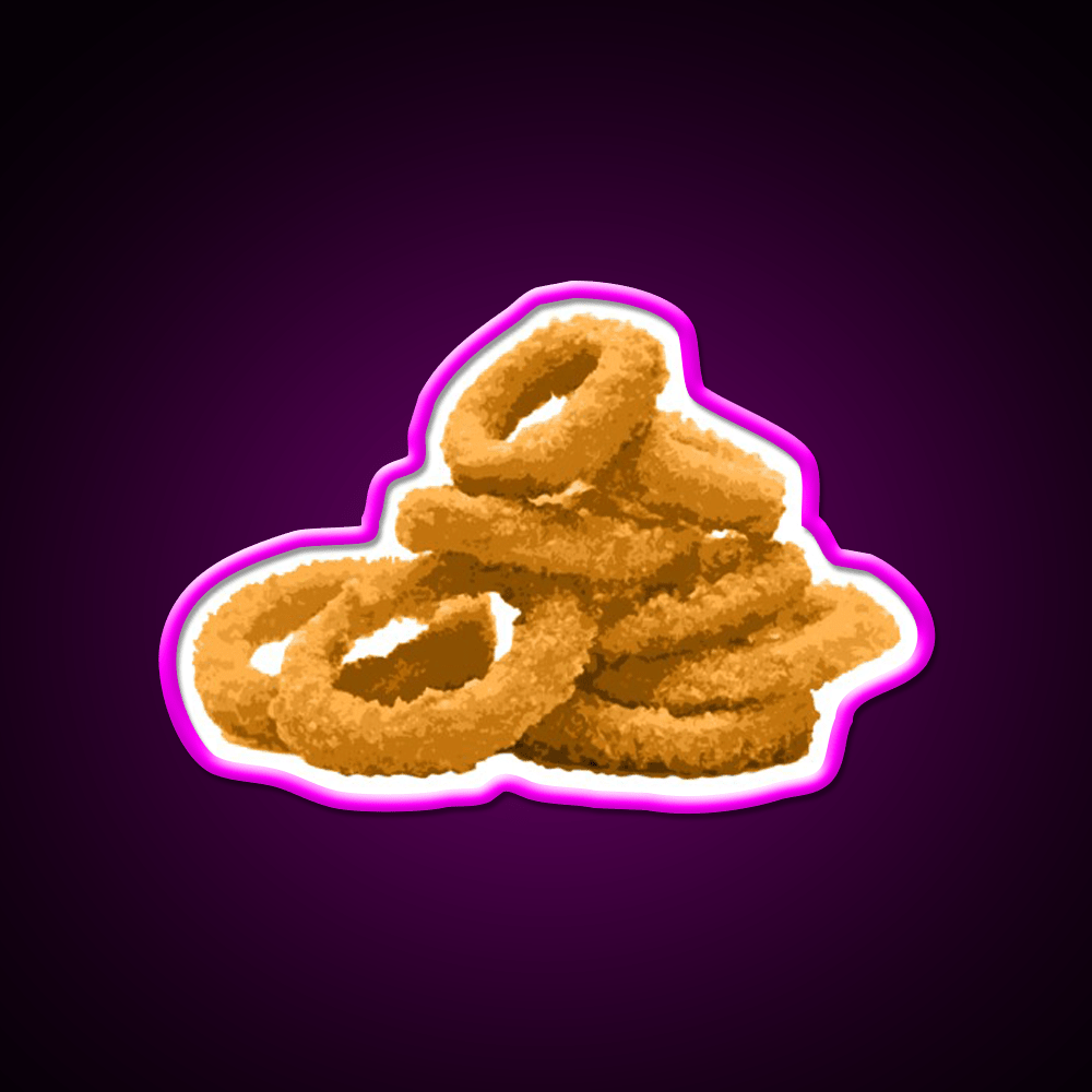 Onion Rings Fast Food Led Neon Sign For Burger Place Rgb Color - Shineneon