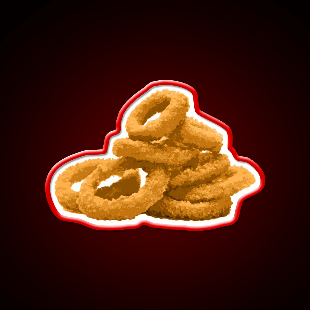 Onion Rings Fast Food Led Neon Sign For Burger Place Rgb Color - Shineneon