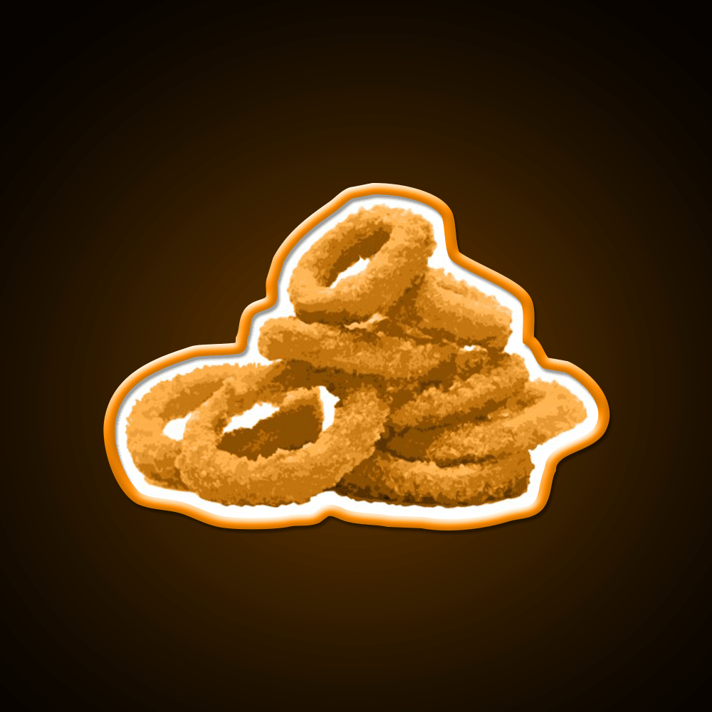 Onion Rings Fast Food Led Neon Sign For Burger Place Rgb Color - Shineneon