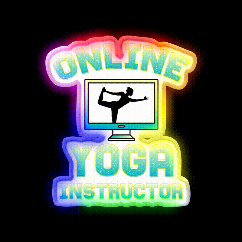 Online Yoga Instructor Yoga Led Neon Sign For Wellness Space Rgb Color