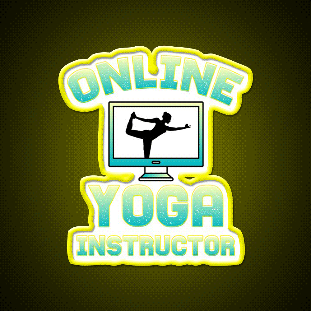 Online Yoga Instructor Yoga Led Neon Sign For Wellness Space Rgb Color
