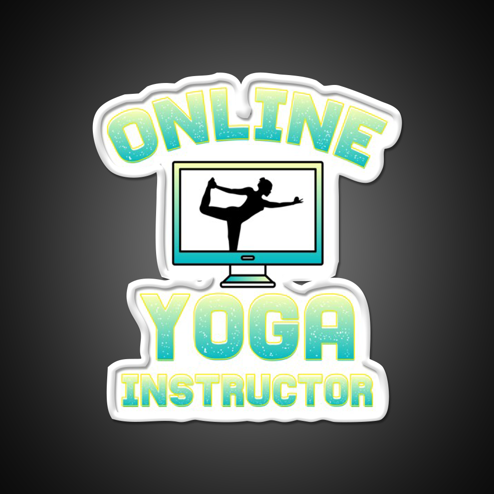 Online Yoga Instructor Yoga Led Neon Sign For Wellness Space Rgb Color