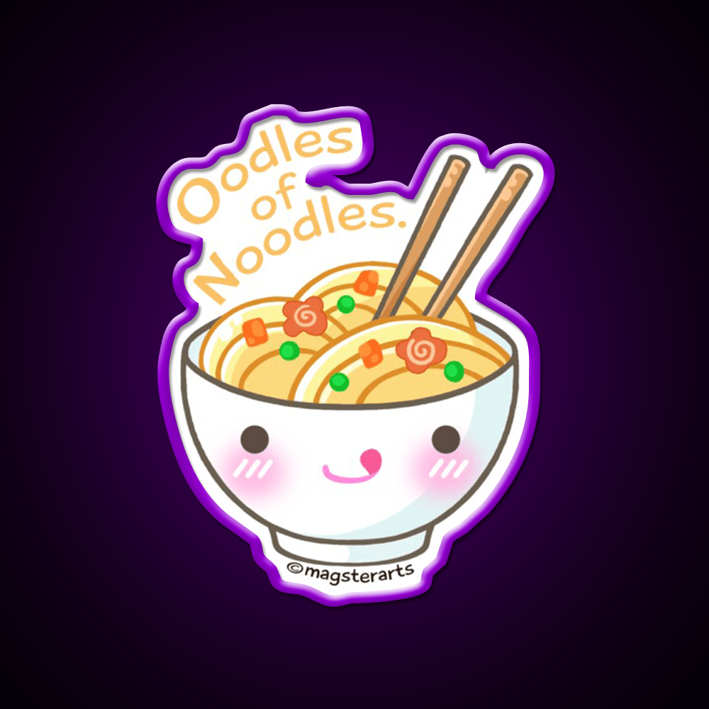 Oodles Of Noodles Ramen Noodle Led Neon Sign Chinese Food Rgb Color - Shineneon