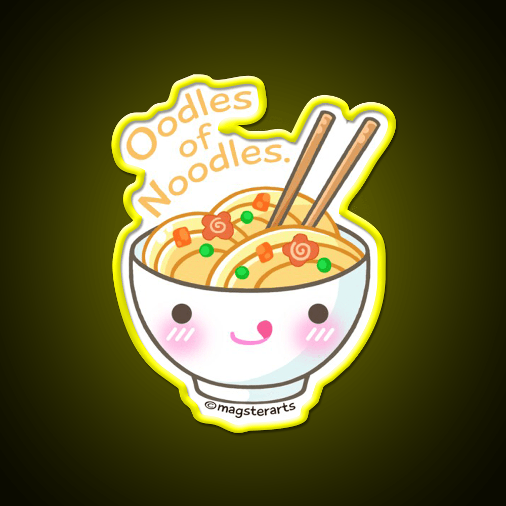 Oodles Of Noodles Ramen Noodle Led Neon Sign Chinese Food Rgb Color - Shineneon