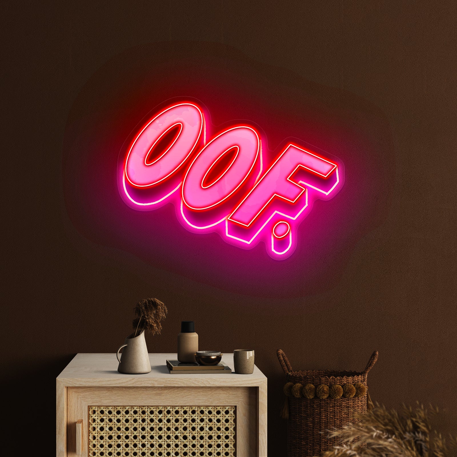 Oof Blue Aesthetic Artwork Led Neon