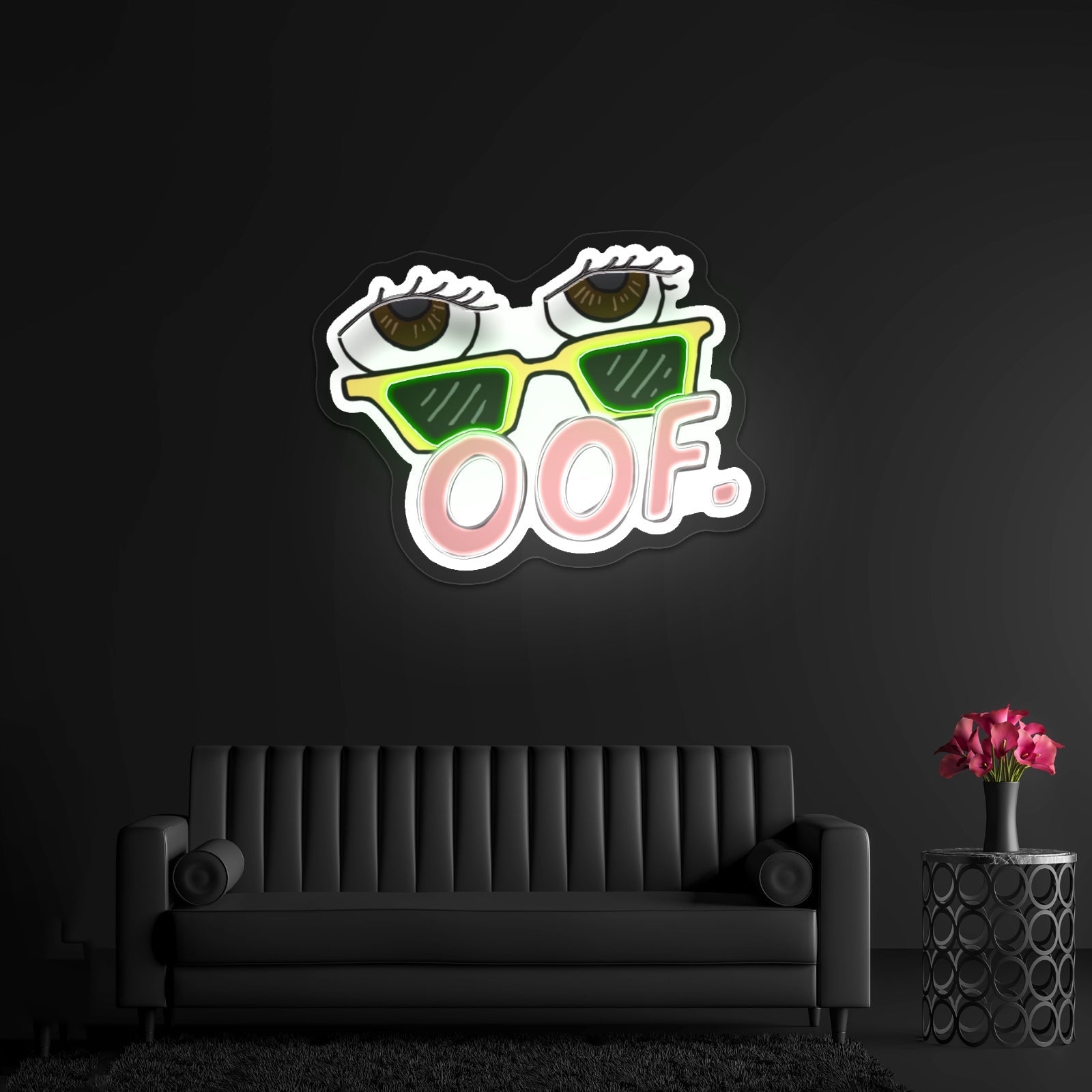 Oof Yellow Sunglasses Artwork Led Signs For Business - Shineneon