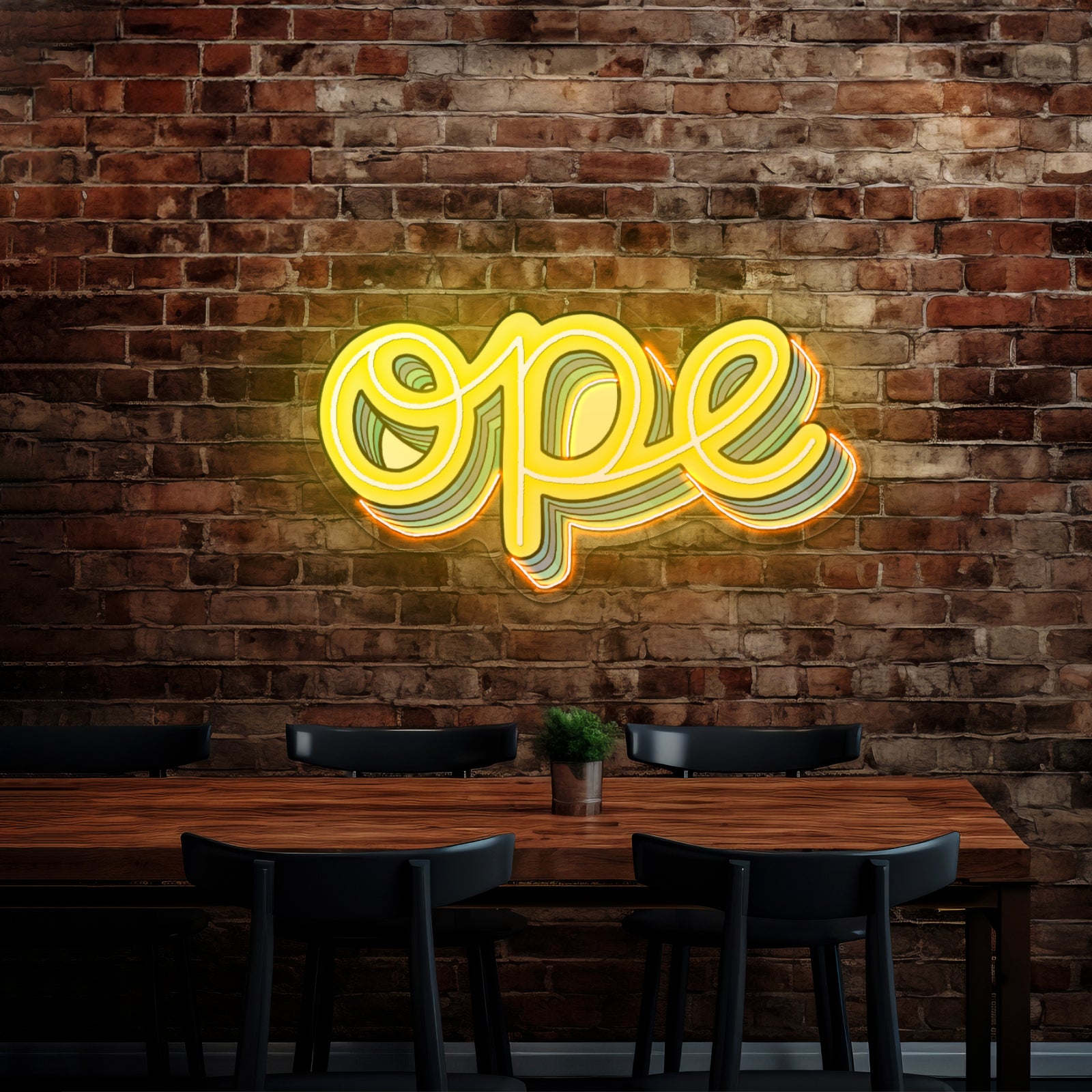 Ope Artwork Neon Signs For A Bar