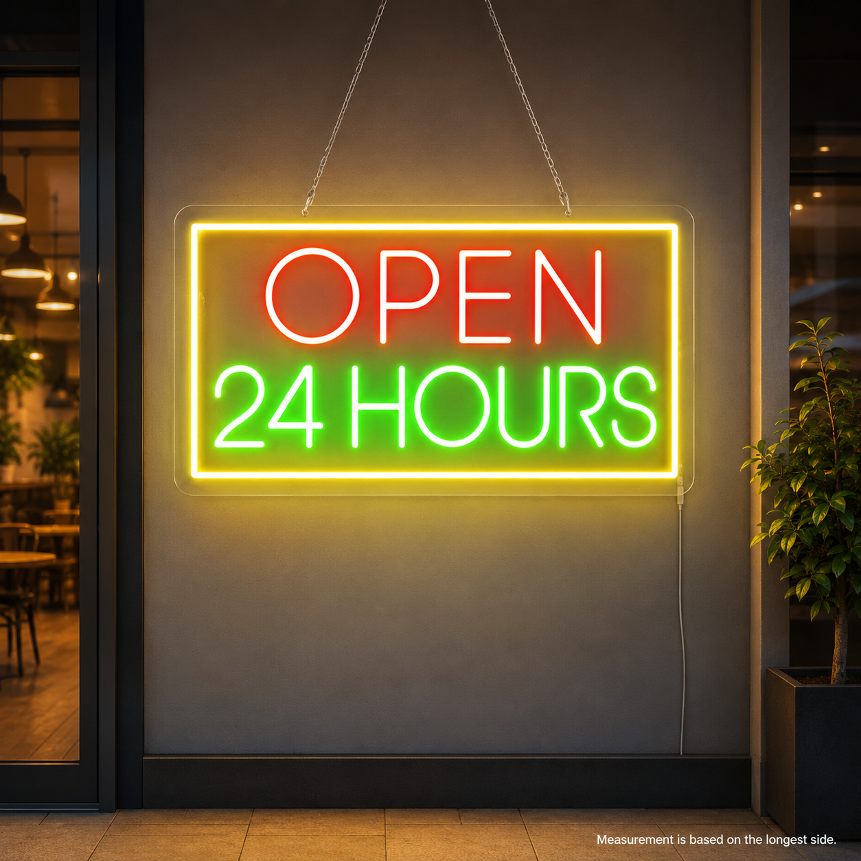 Open 24 Hours LED Neon Sign - 04 Size Image