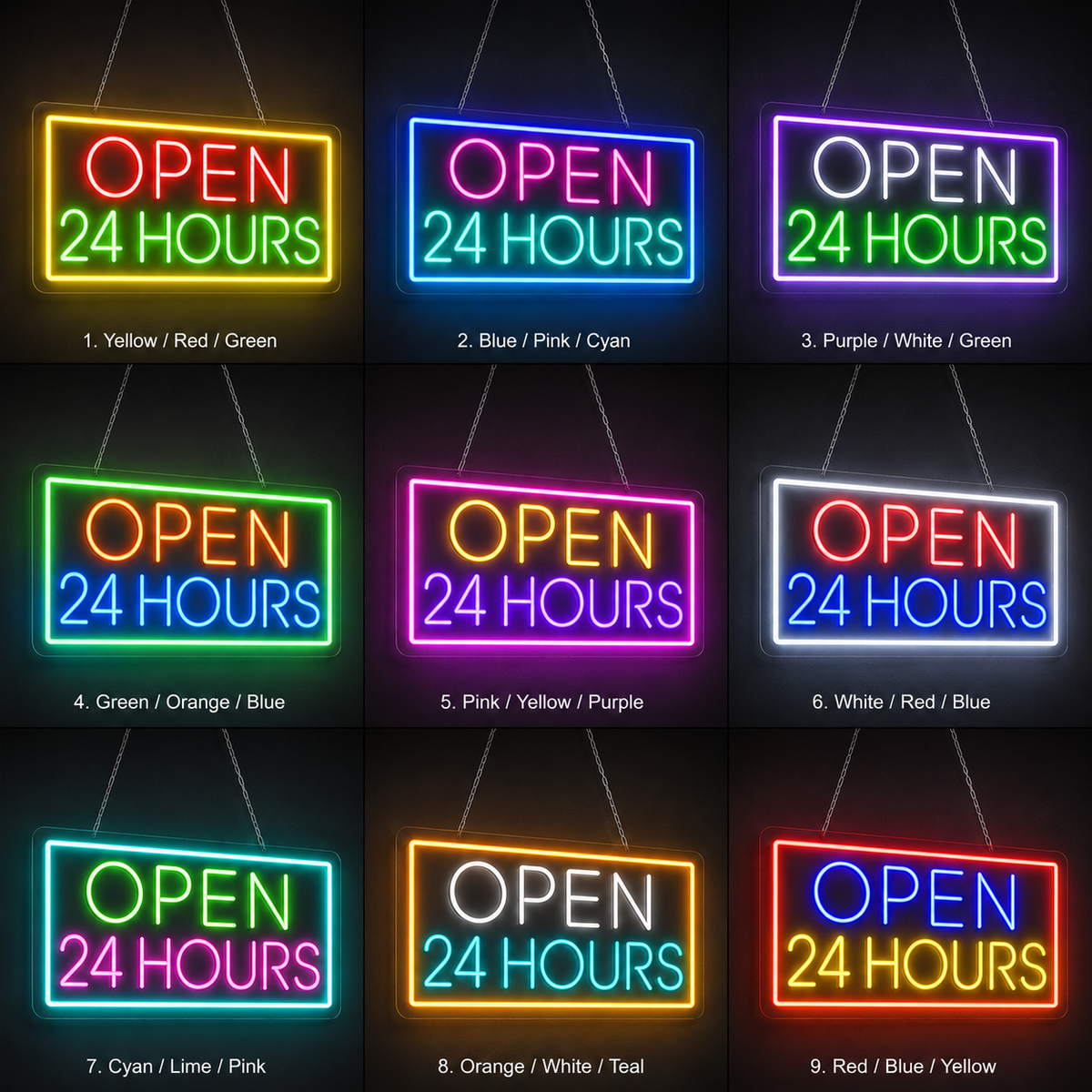 Open 24 Hours LED Neon Sign - Shineneon