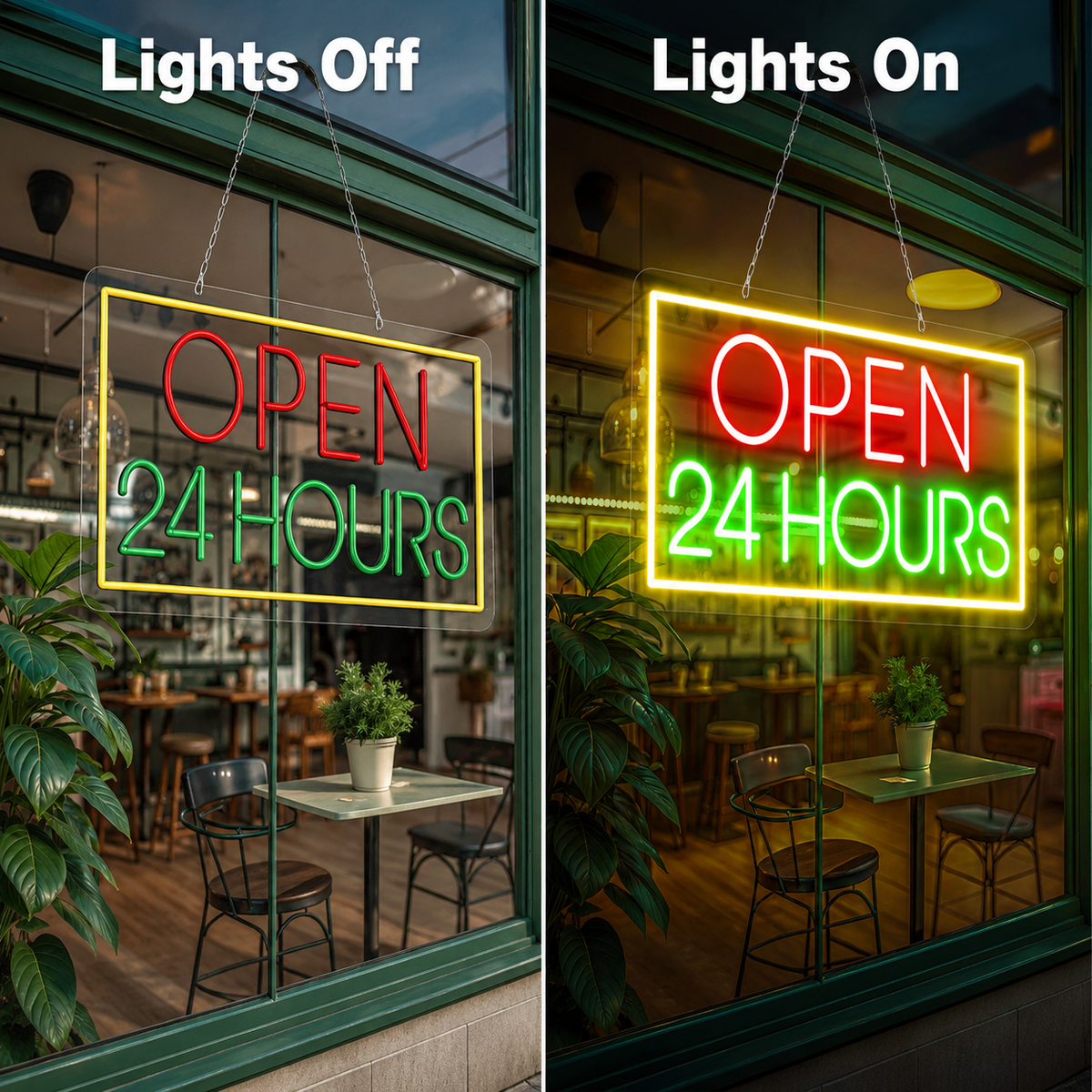 Open 24 Hours LED Neon Sign - Shineneon