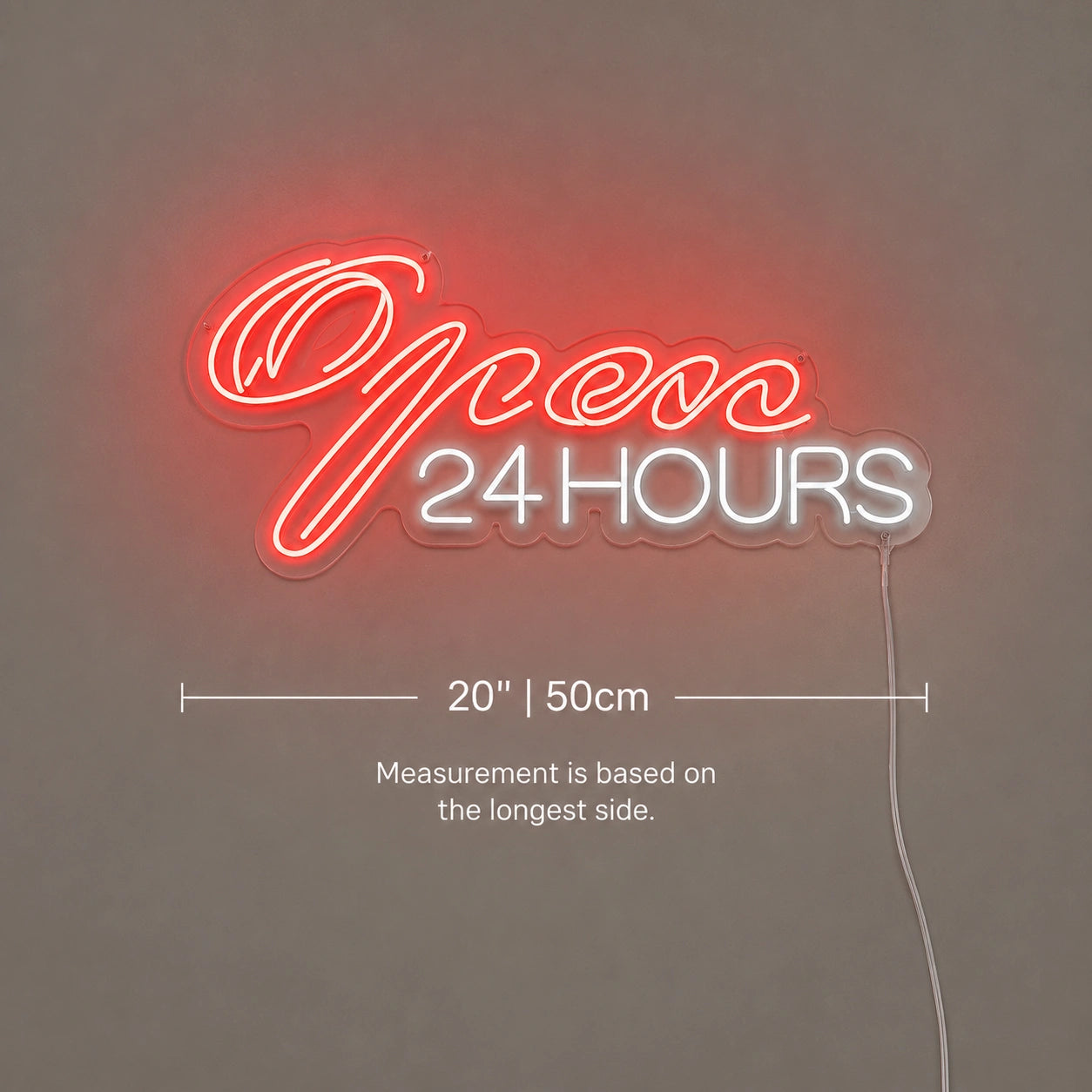 Open 24 Hours Lounge Neon Sign LED Neon Sign size image