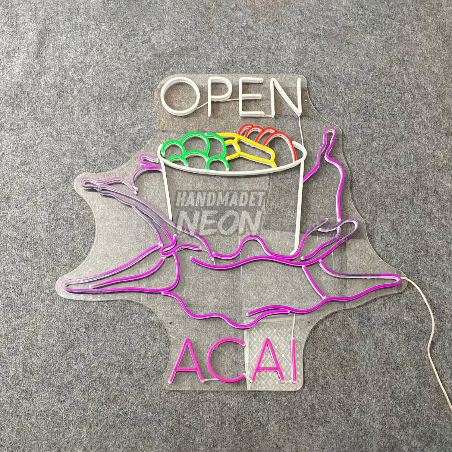 Open Acai Bowl Led Neon Sign Food Wall Art Decor | Shineneon