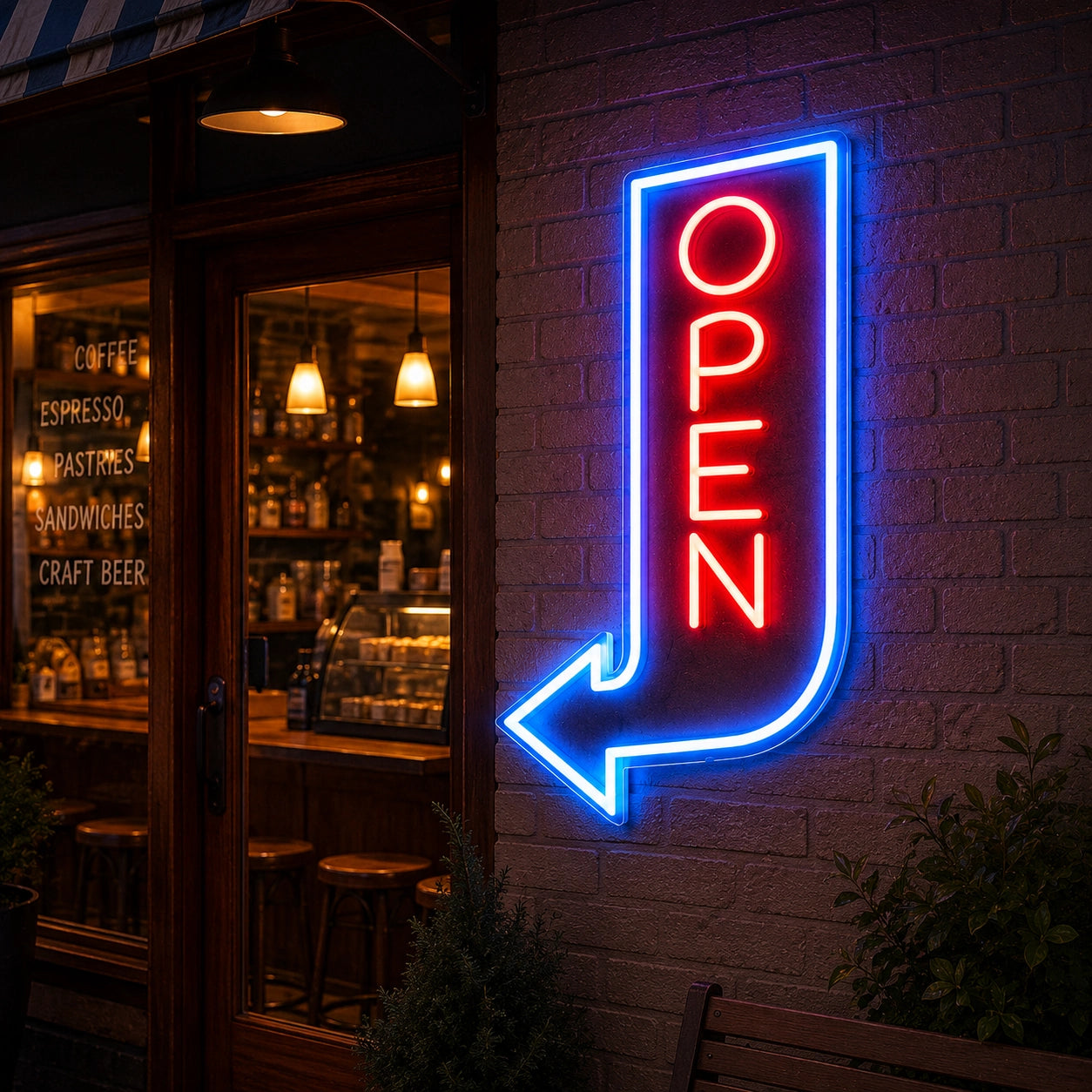 Open Arrow LED Neon Sign - 03 Real Lifestyle Scene