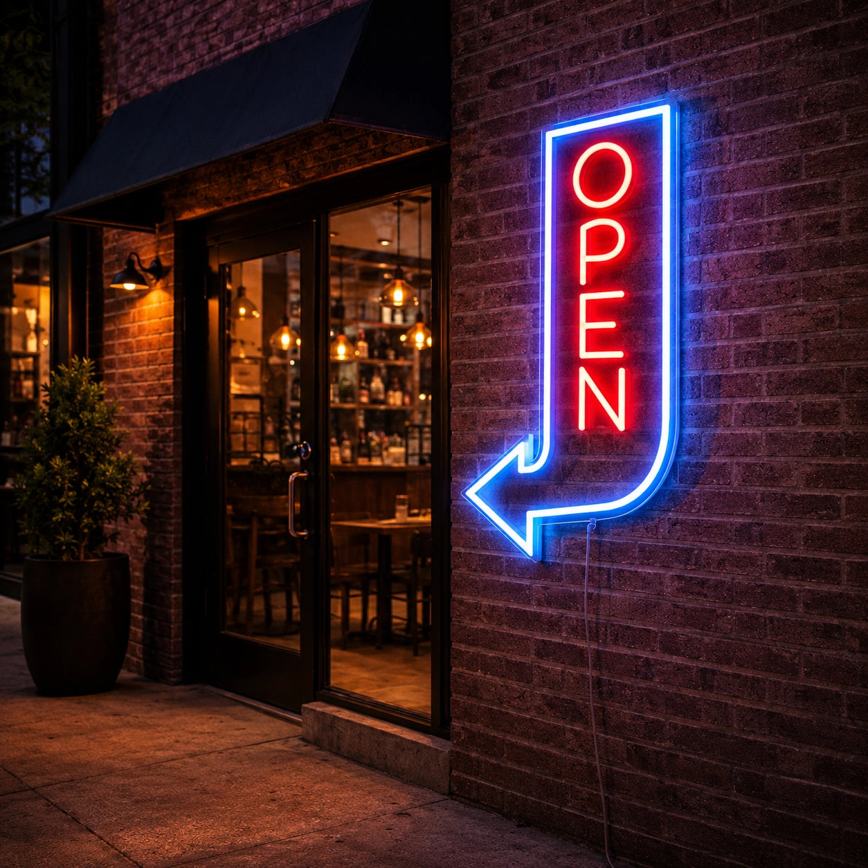 Open Arrow LED Neon Sign - 04 Size Image