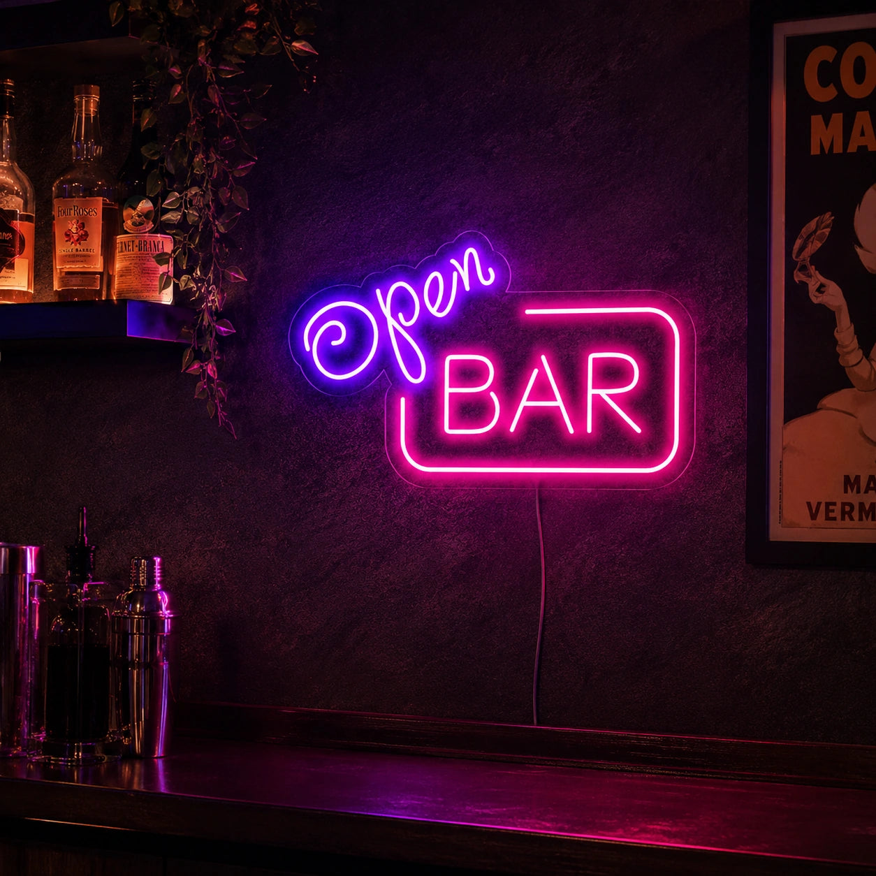 Open Bar Cheers Neon Sign LED Neon Sign real lifestyle scene