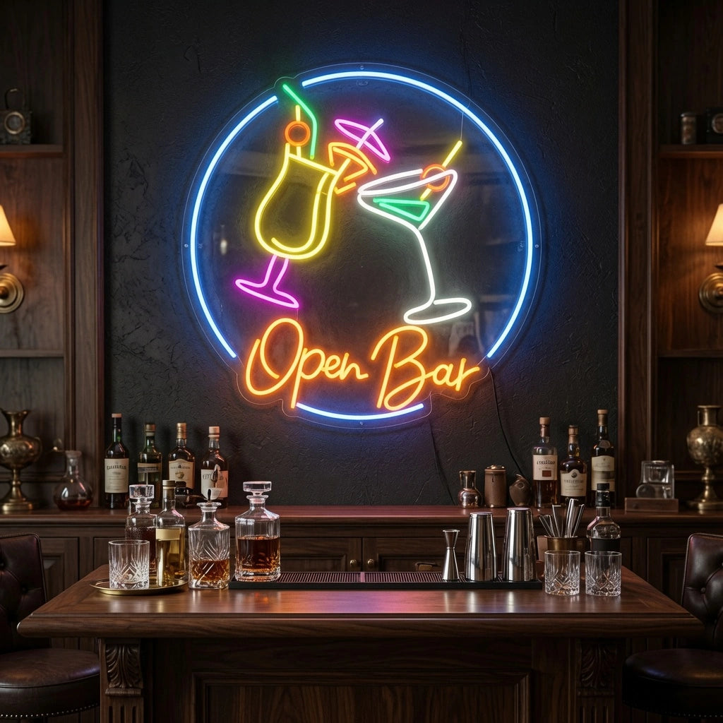 Open Bar LED Neon Sign Wall Neon Sign - 02 High-Converting Product Image