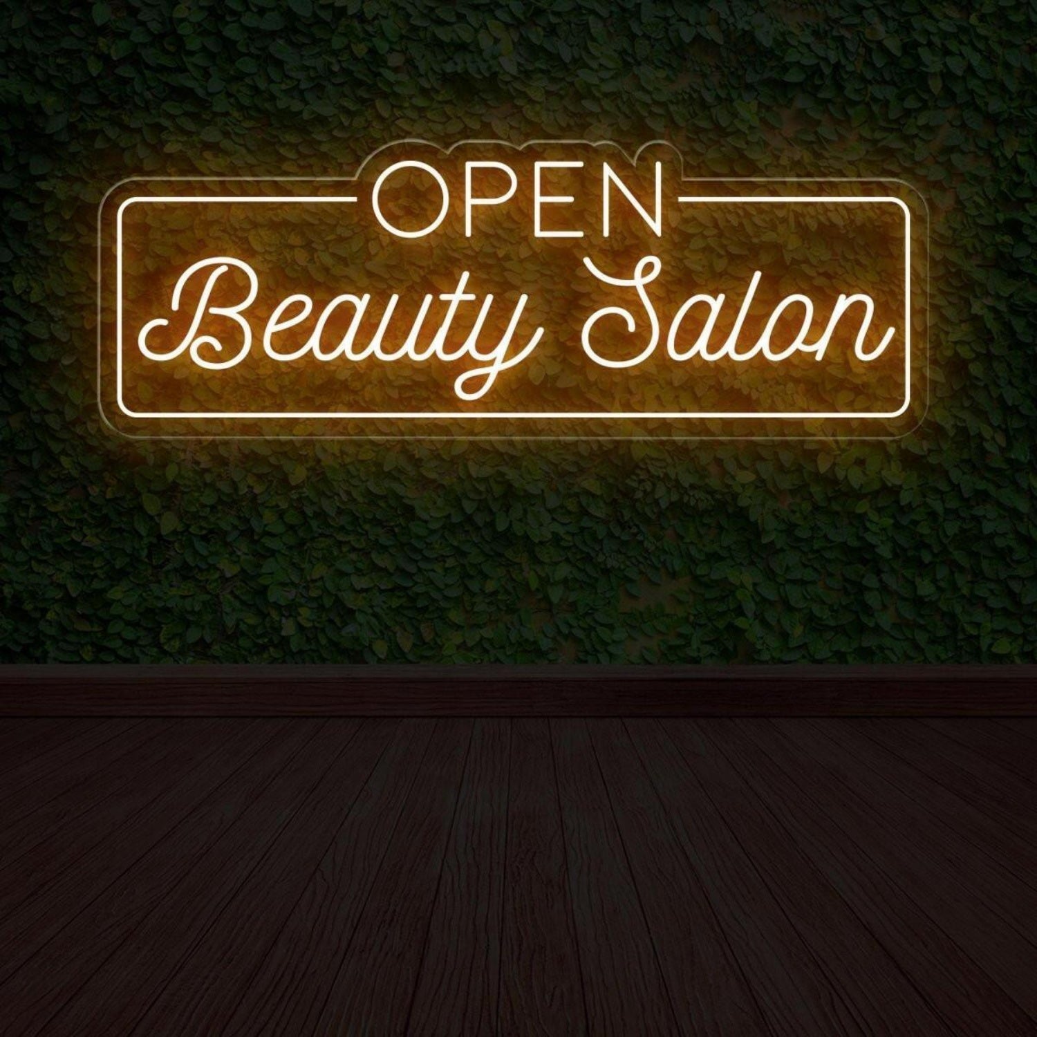Open Beauty Salon Warm White Led Neon Sign Elegant Salon Entrance Decor | Shineneon