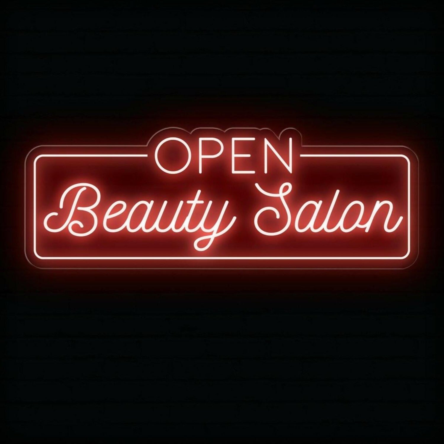 Open Beauty Salon Warm White Led Neon Sign Elegant Salon Entrance Decor | Shineneon