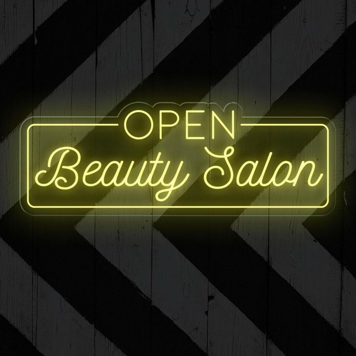 Open Beauty Salon Warm White Led Neon Sign Elegant Salon Entrance Decor | Shineneon
