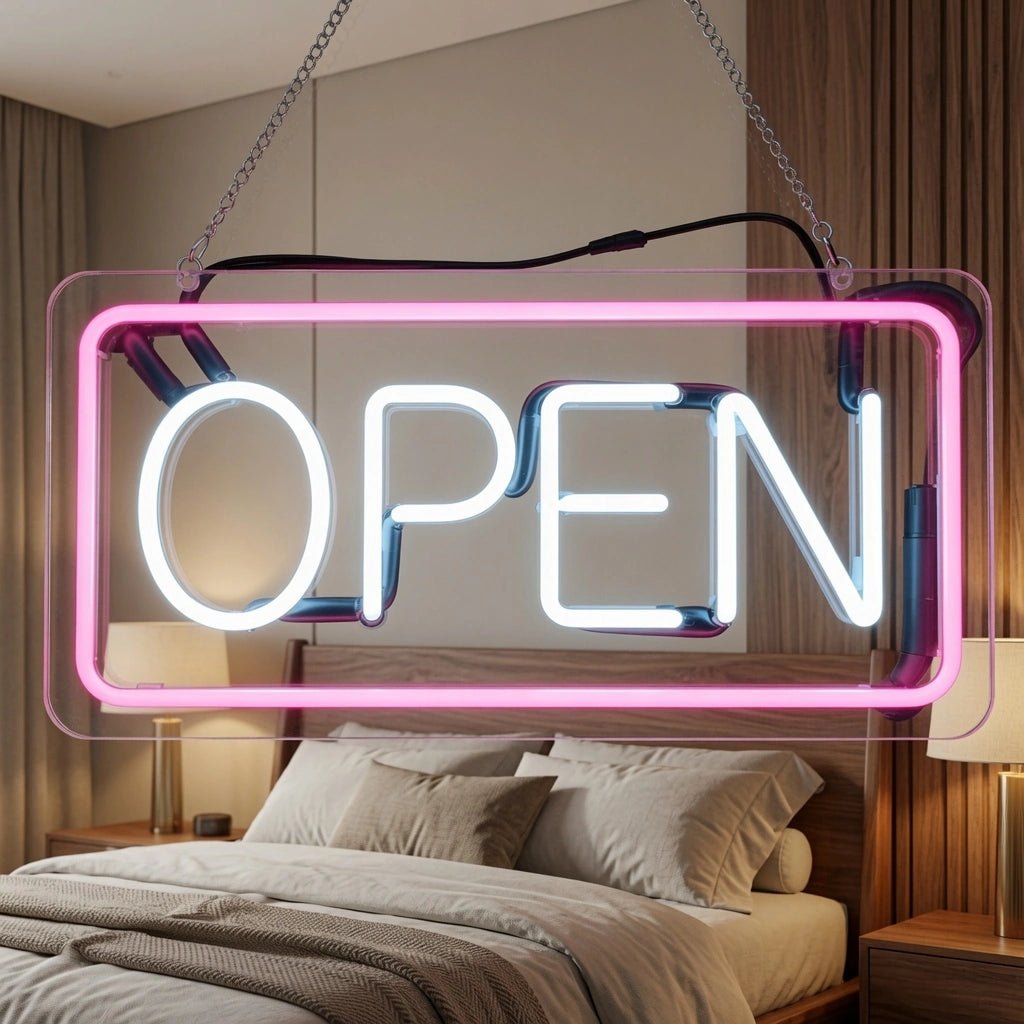 Open Bedroom Decor LED Neon Sign - Shineneon
