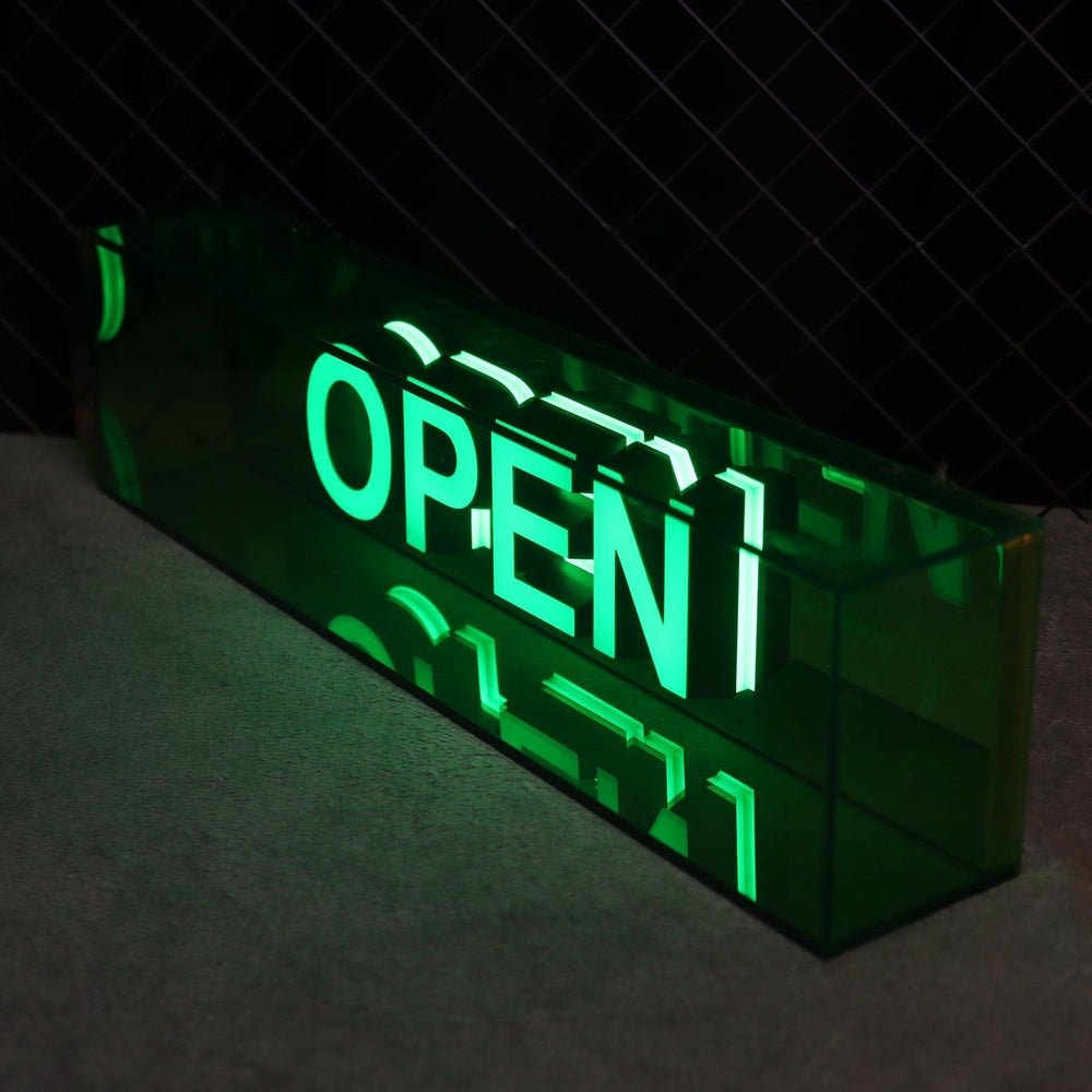 Open Box 3D Front And Back Lit Letters Metal Led Sign - Shineneon