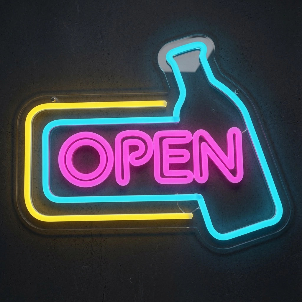 Open Business LED Neon Sign Wall Art Business Sign - 02 High-Converting Product Image