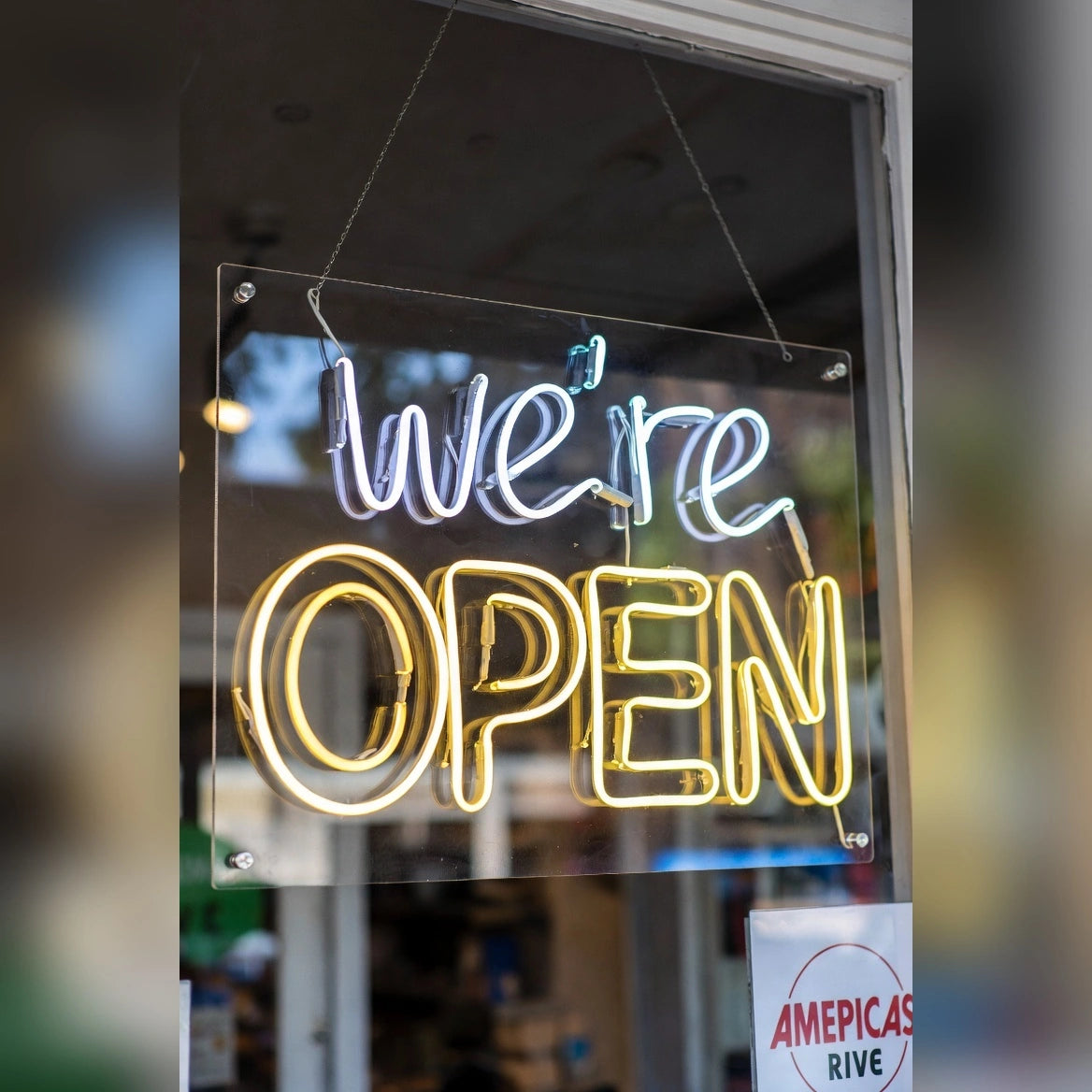 Open Business LED Neon Sign Wall Decor Business Sign - 03 Real Lifestyle Scene