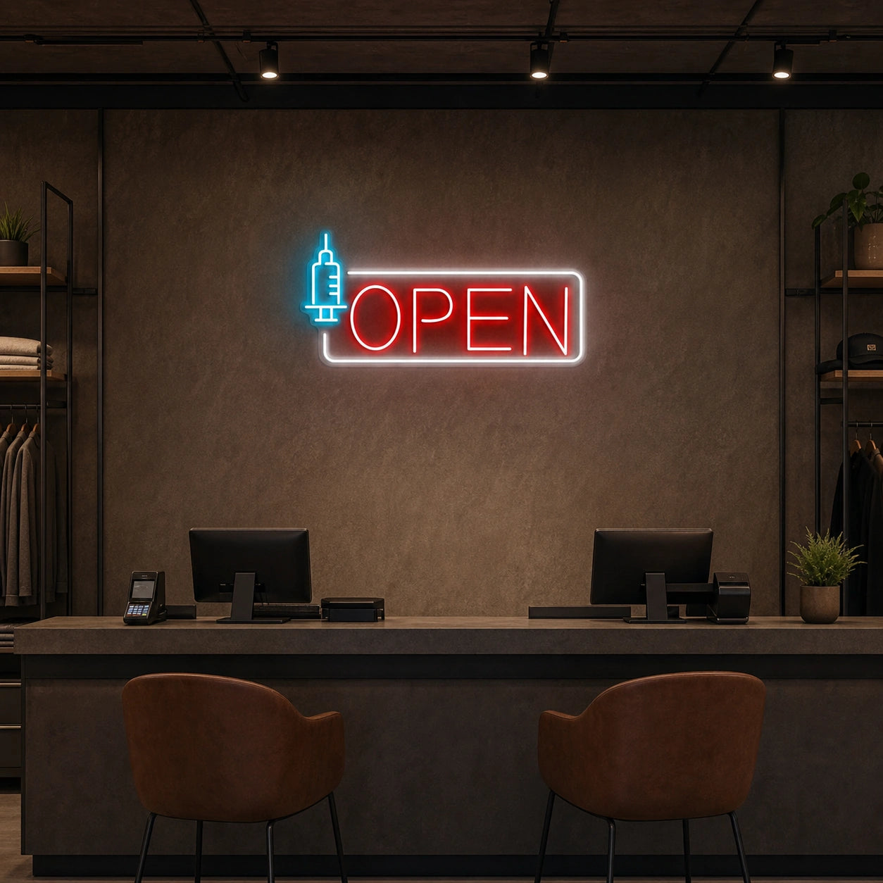 Open Business Wall Decor LED Neon Sign Garage Man Cave Neon Sign size image