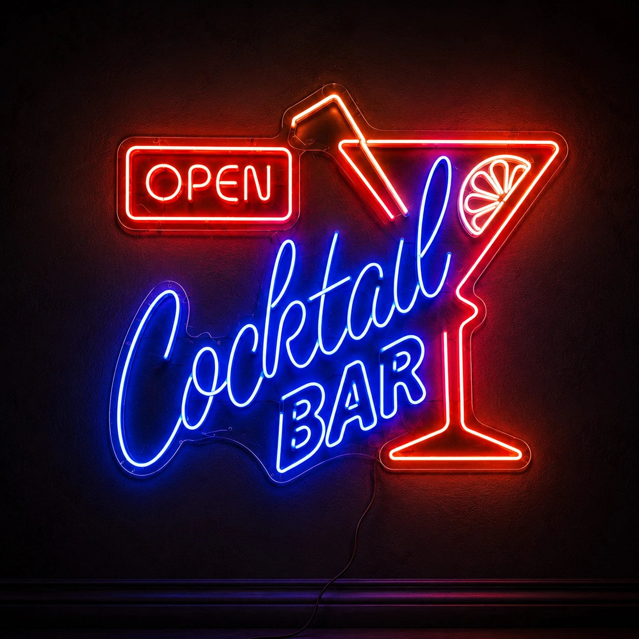 Open Cocktail Bar Neon Sign LED Neon Sign high-converting product image