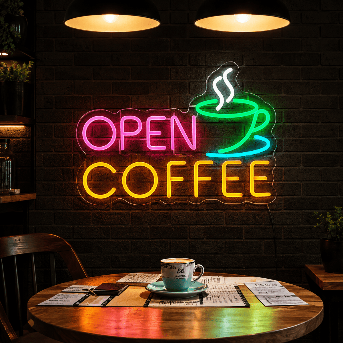 Open Coffee LED Neon Sign - Shineneon