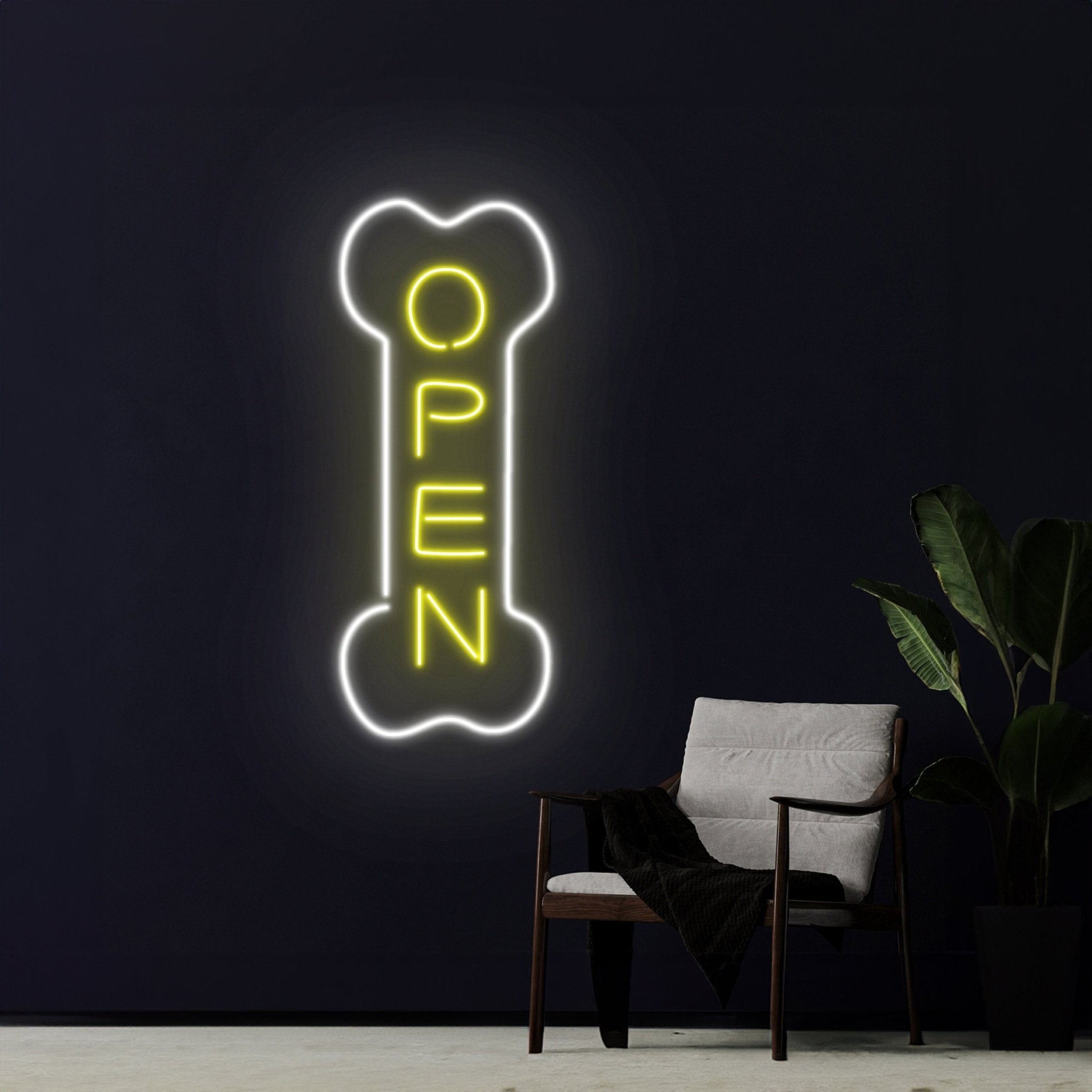 Open Dog Bone Neon Light - Shineneon