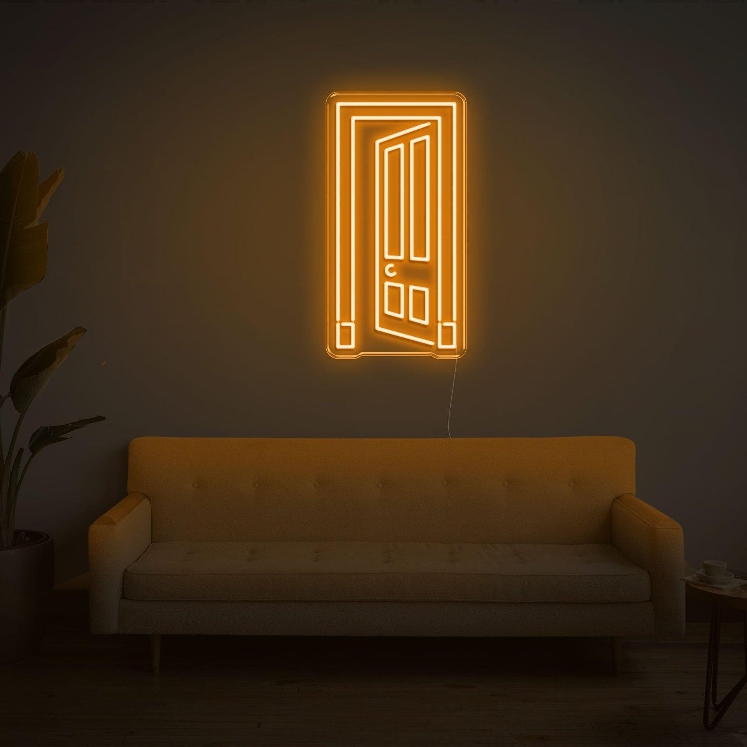 Open Door Amber Led Neon Sign For Modern Home Decor | Shineneon