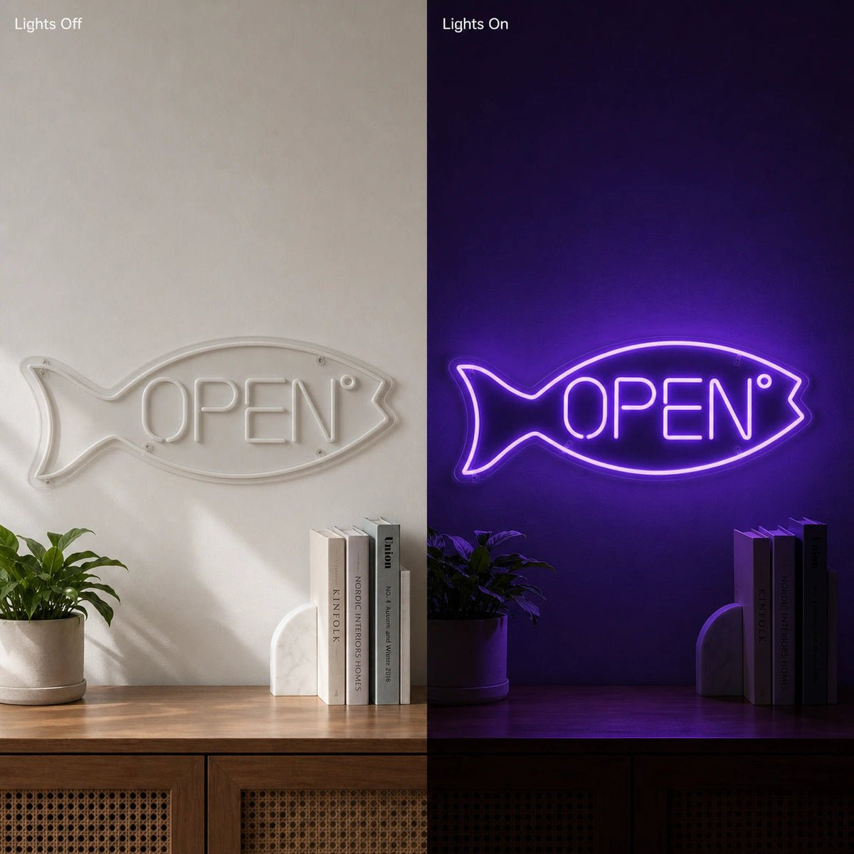 Open Fish LED Neon Sign - Shineneon
