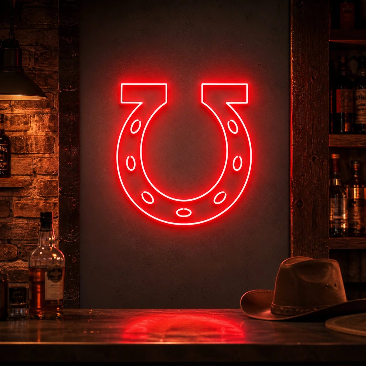 Open Horseshoe Curve Vintage LED Neon Sign high-converting product image