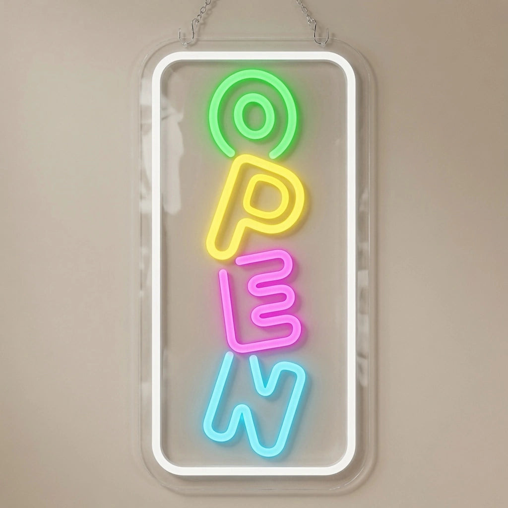 Open Interior Wall Art LED Neon Sign - 01 Original Product Image