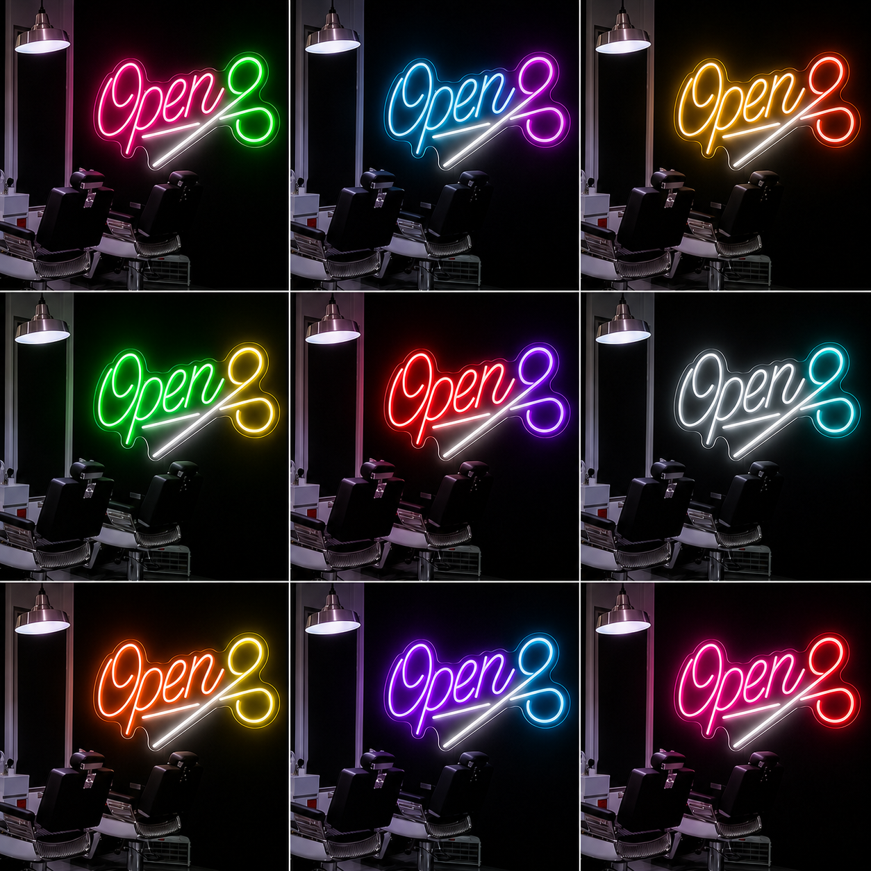Open Is LED Neon Sign - 05 Color Grid