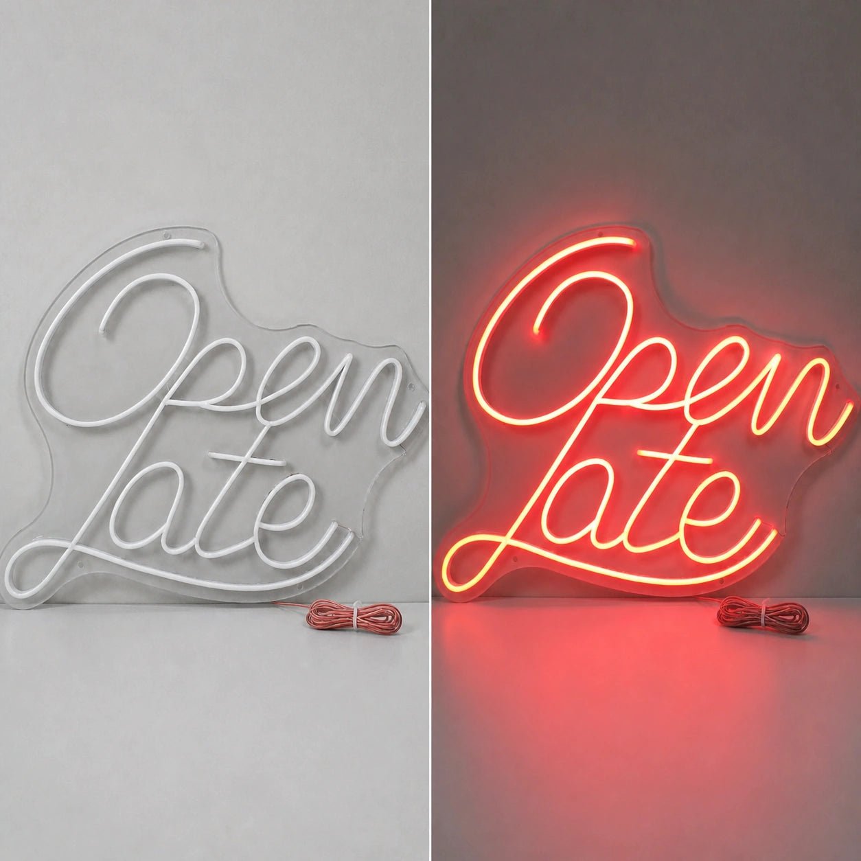 Open Late Script Vintage LED Neon Sign - Shineneon