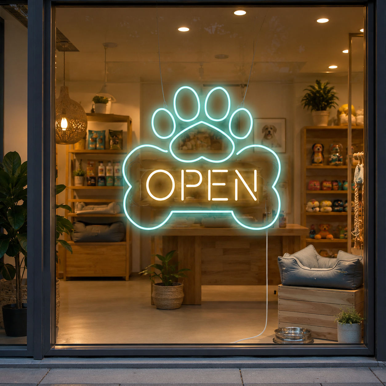 Open LED Neon Sign Bedroom Decor Wall Neon Sign - 01 Original Product Image