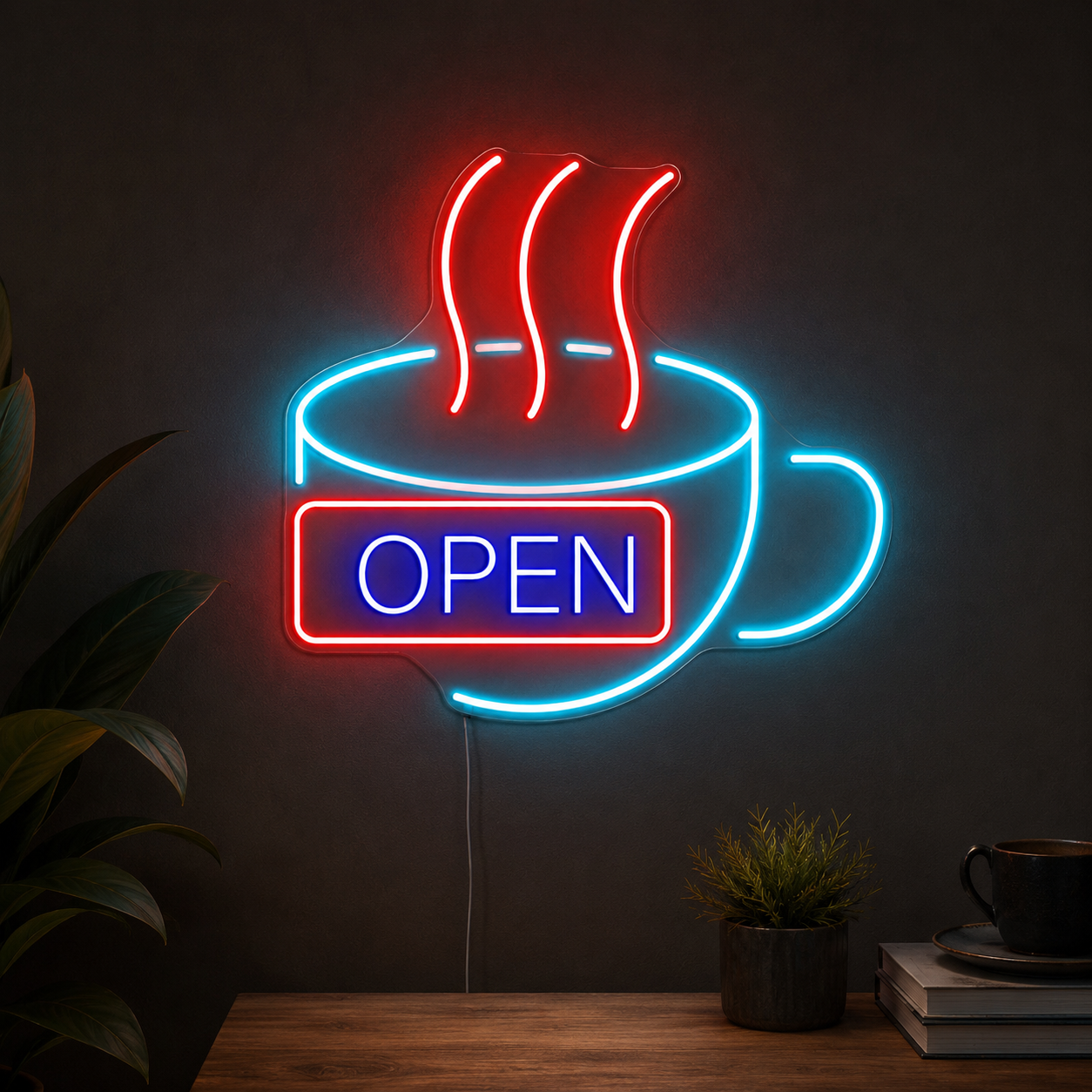 Open LED Neon Sign Coffee Shop Neon Sign - 01 Original Product Image