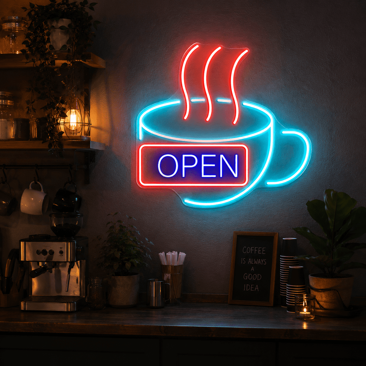 Open LED Neon Sign Coffee Shop Neon Sign - Shineneon