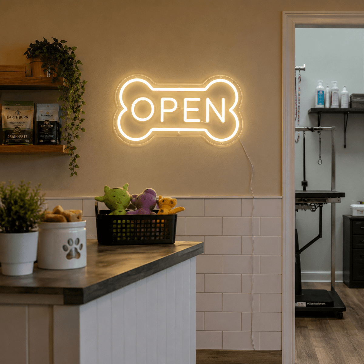 Open LED Neon Sign Dog Neon Sign - Shineneon