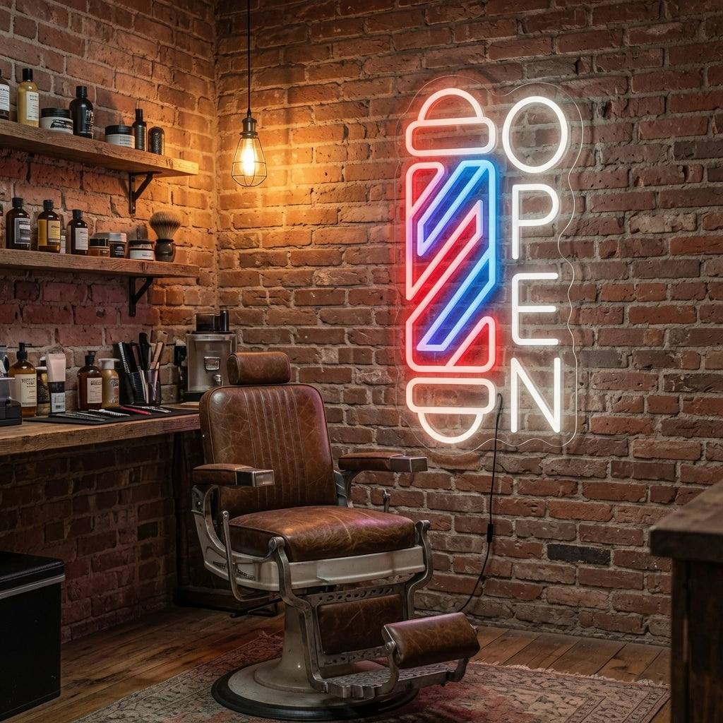 Open LED Neon Sign Wall Decor - 03 Real Lifestyle Scene