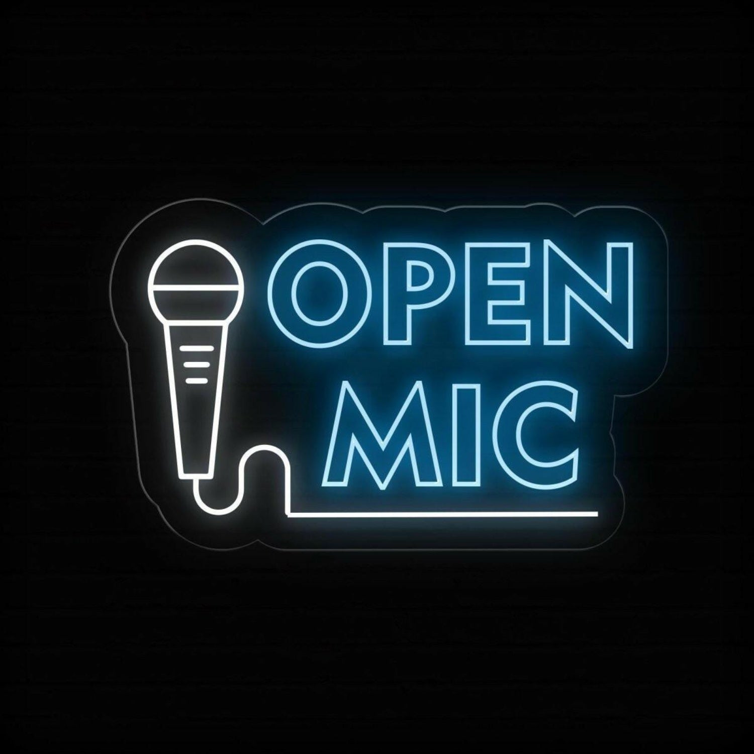 Open Mic Neon Sign Led Light Decor | Shineneon