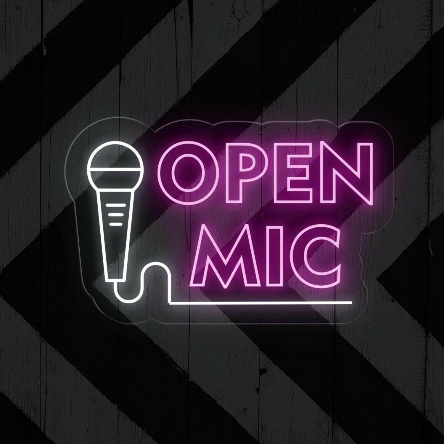 Open Mic Neon Sign Led Light Decor | Shineneon