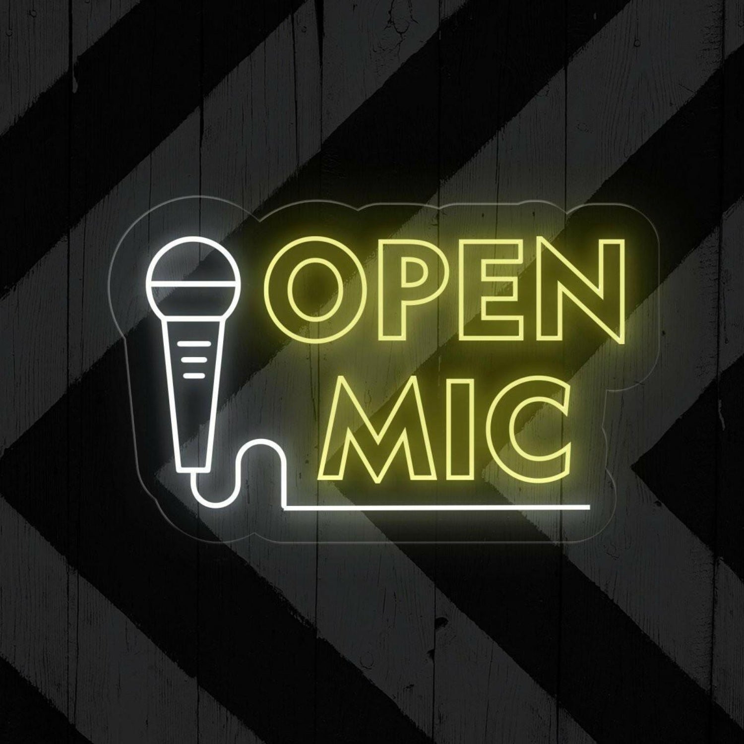 Open Mic Neon Sign Led Light Decor | Shineneon