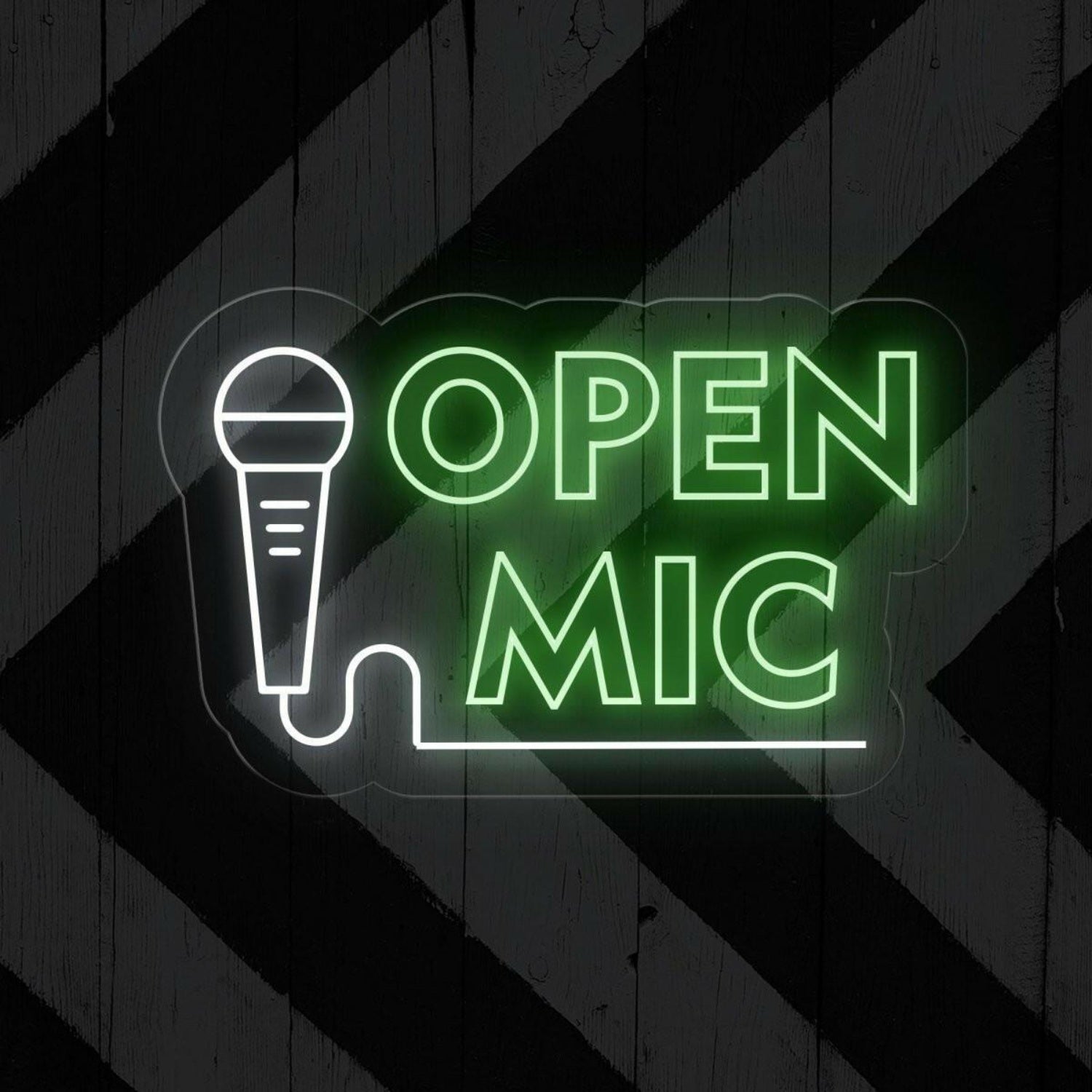 Open Mic Neon Sign Led Light Decor | Shineneon