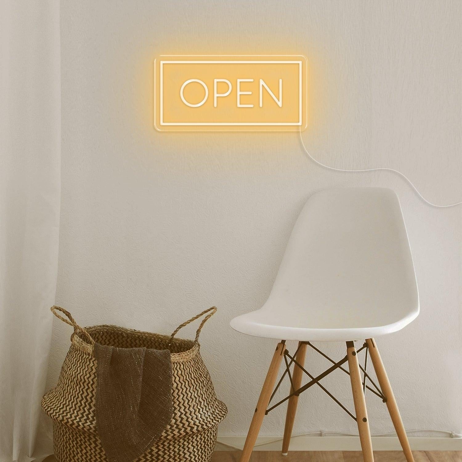 Open Pink And White Modern Led Neon Sign For Indoor Store Cafe Decor | Shineneon