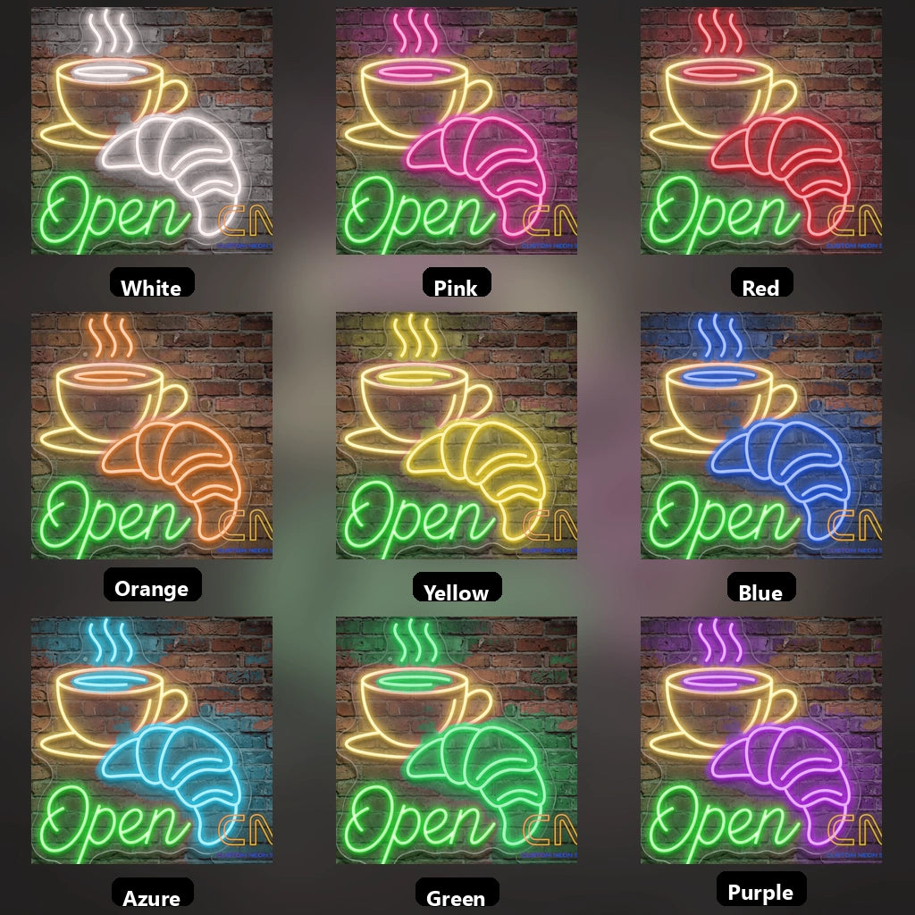 Open Room Decor LED Neon Sign - 05 Color Grid