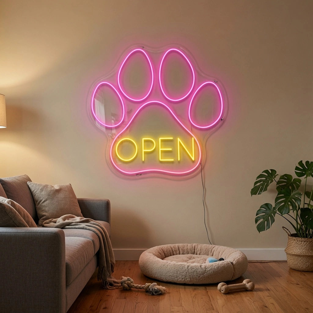 Open Store Wall Decor LED Neon Sign - 03 Real Lifestyle Scene
